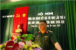 Trung đoàn 141 tổ chức thông báo nhanh kết quả Hội nghị Trung ương 4 (khóa XIII)